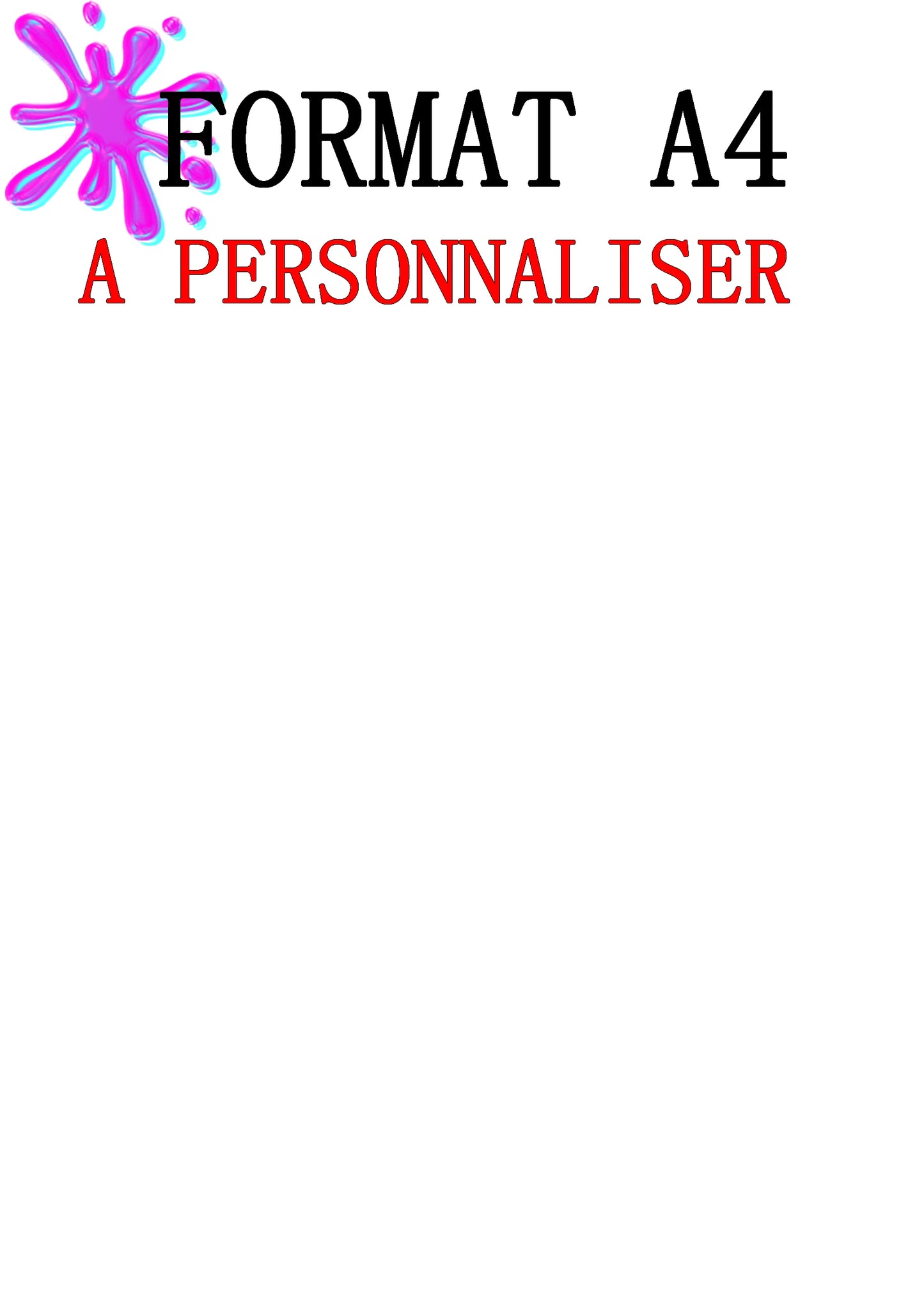 Impression alimentaire personnalisée , Feuille A4 Sucre