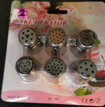 Kit de 6 douilles russes à pâtisserie – 2 modèles disponibles – Décoration fleurs professionnelles en inox