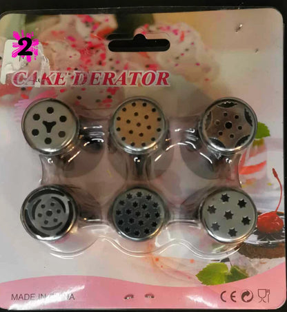 Kit de 6 douilles russes à pâtisserie – 2 modèles disponibles – Décoration fleurs professionnelles en inox