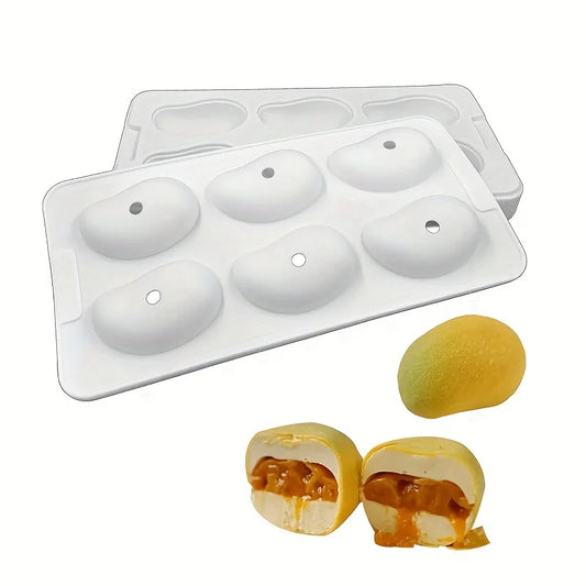 Moule de cuisson de gâteau mangue en Silicone à 6 cavités, pour Trompe l'oeil