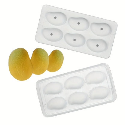 Moule de cuisson de gâteau mangue en Silicone à 6 cavités, pour Trompe l'oeil