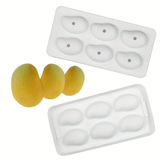 Moule de cuisson de gâteau mangue en Silicone à 6 cavités, pour Trompe l'oeil