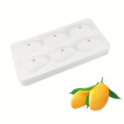 Moule de cuisson de gâteau mangue en Silicone à 6 cavités, pour Trompe l'oeil