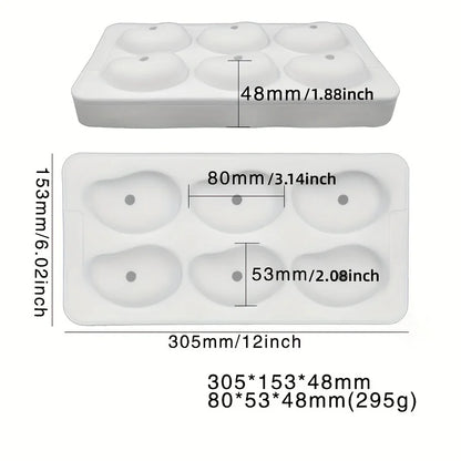 Moule de cuisson de gâteau mangue en Silicone à 6 cavités, pour Trompe l'oeil