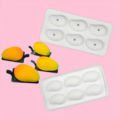 Moule de cuisson de gâteau mangue en Silicone à 6 cavités, pour Trompe l'oeil