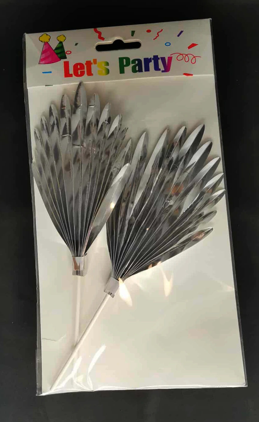 Toyvian 2pièces décorations de gâteaux, couleurs or et argent