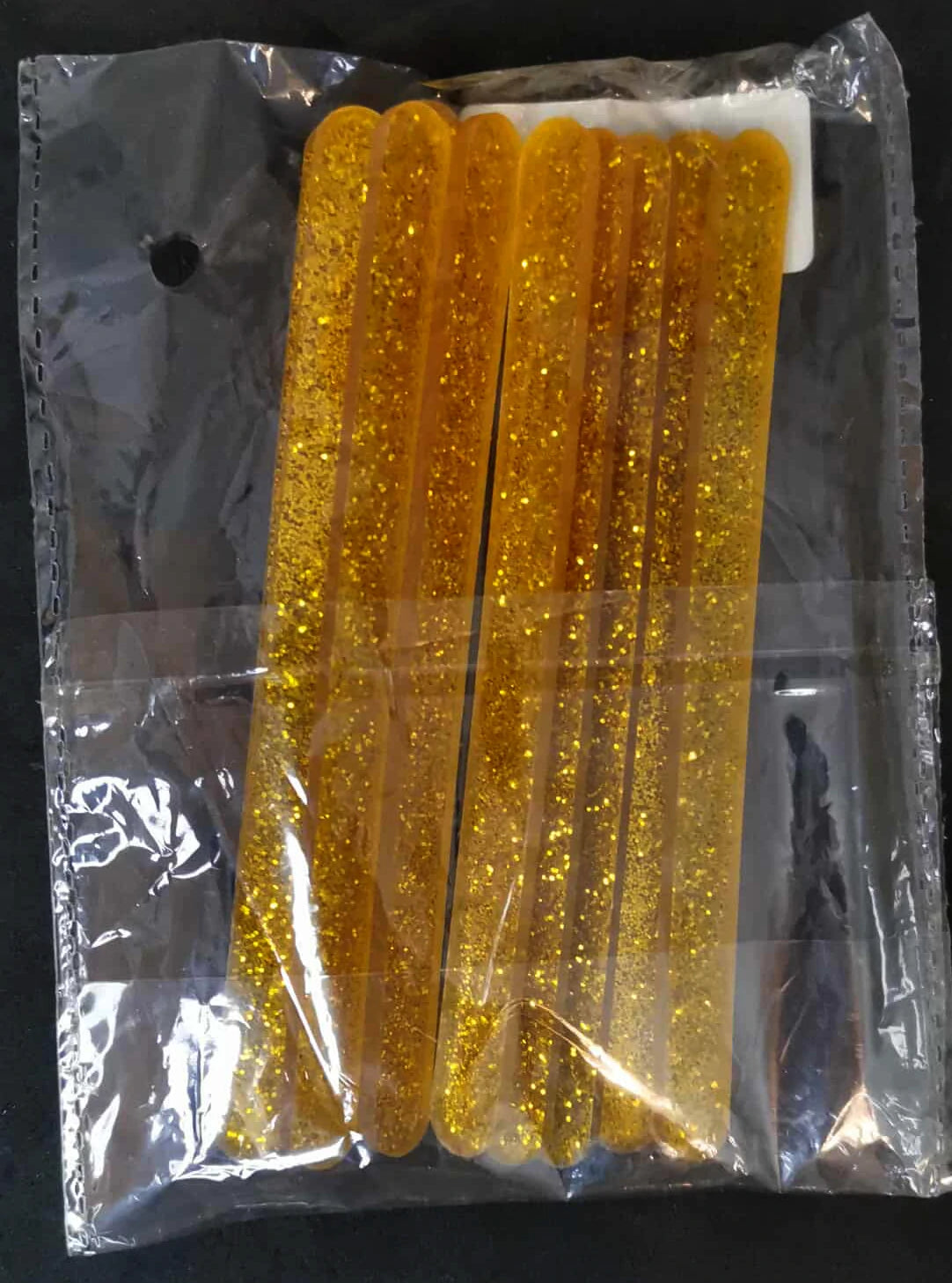 Bâtonnets Magnum Cake transparents pailletés or ou full or – Acrylique réutilisable