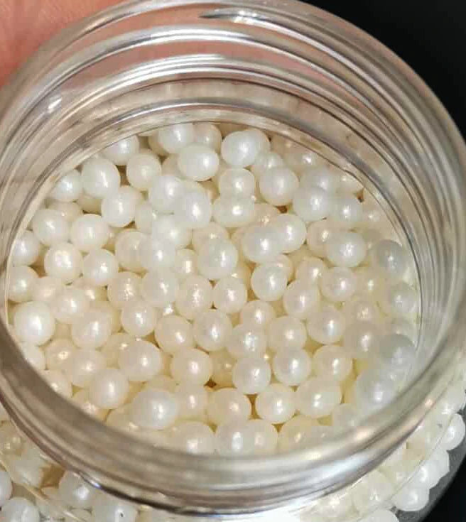 Billes de sucre blanches 80g, deux modèles disponibles, décoration pâtisserie