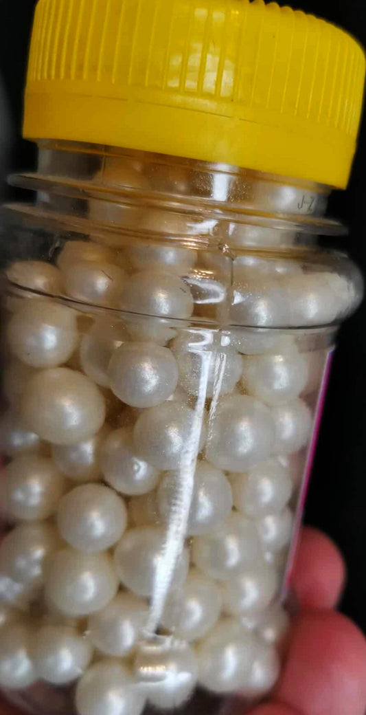 Billes de sucre blanches 80g, deux modèles disponibles, décoration pâtisserie
