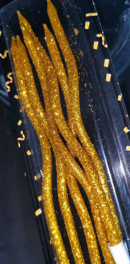 Bougies torsadées dorées ou argentées pour gâteau – Lot de 6 – Design spirale élégant