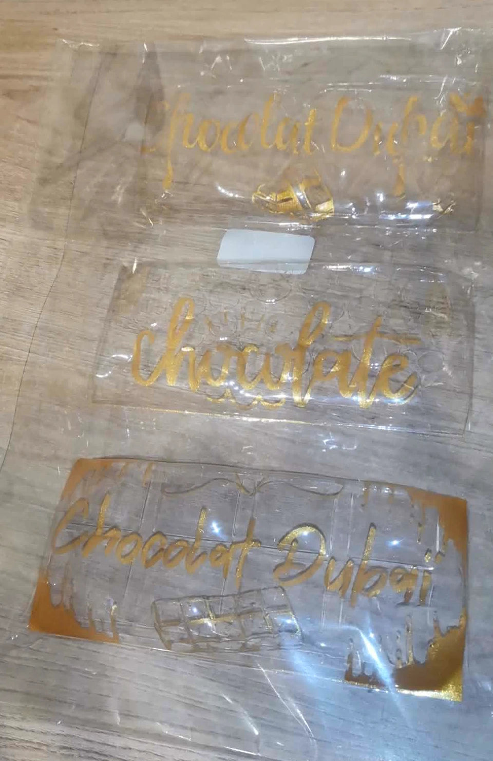 Moule pour tablette de chocolat avec transfert  15cm X 6.5Cm