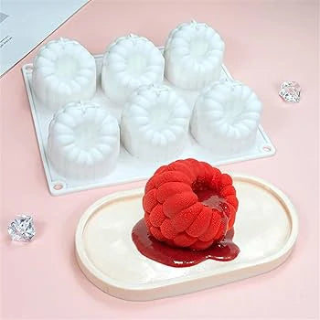 Moules en Silicone Alimentaire Blanc – 6 Framboises | Pâtisserie & Chocolat