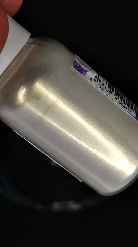 Poudre Alimentaire Naturelle Métallisée Blanche – Effet Nacré  (14 g)